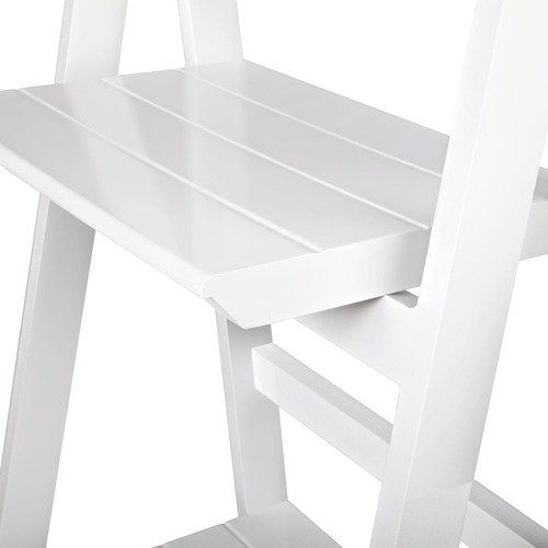 DwellHome White Wooden Ladder Storage Display Shelf & Reviews Temple