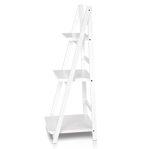 DwellHome White Wooden Ladder Storage Display Shelf & Reviews Temple