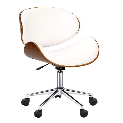 Dwellhome White Bentwood Wings Faux Leather Office Chair Reviews