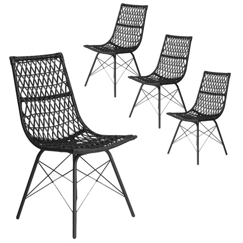 Black Indoor Outdoor Dining Chairs | Temple & Webster Black Indoor Outdoor Dining Chairs | Temple & Webster