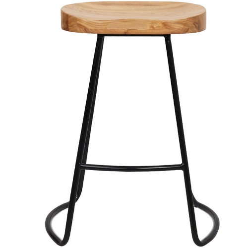 Dwell Home 65cm Vintage-Style Elm Wood Counter Stools
