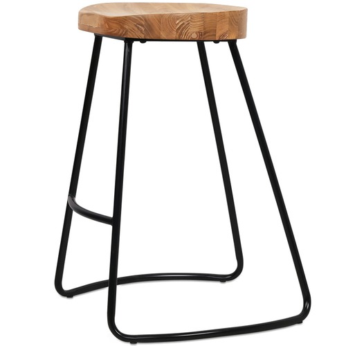 Dwell Home 65cm Vintage-Style Elm Wood Counter Stools