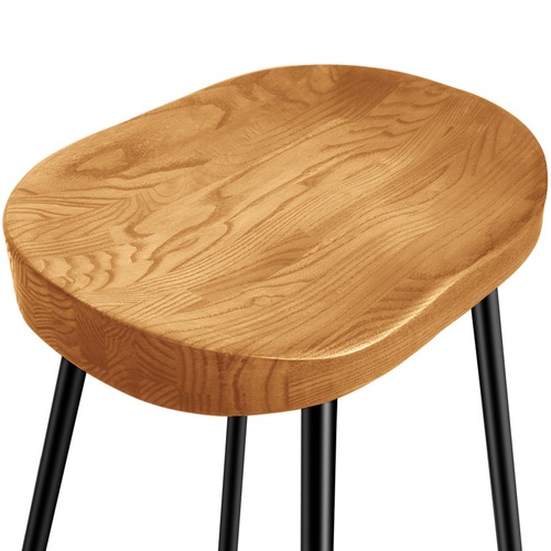 Dwell Home 65cm Vintage-Style Elm Wood Counter Stools