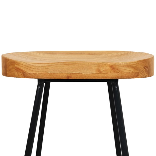 Dwell Home 65cm Vintage-Style Elm Wood Counter Stools