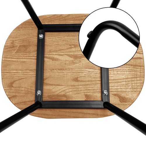 Dwell Home 65cm Vintage-Style Elm Wood Counter Stools