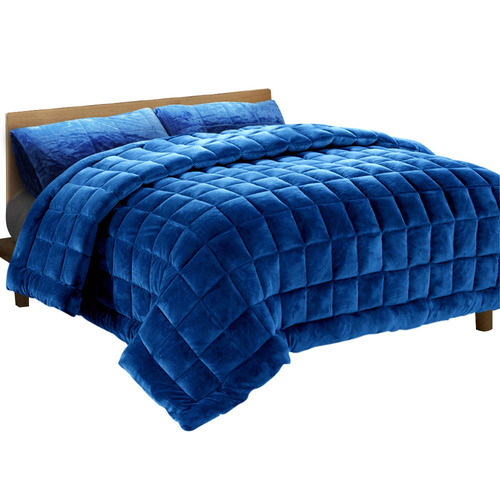 Dwellhome Navy Giselle Bedding Faux Fur Coverlet Set Reviews