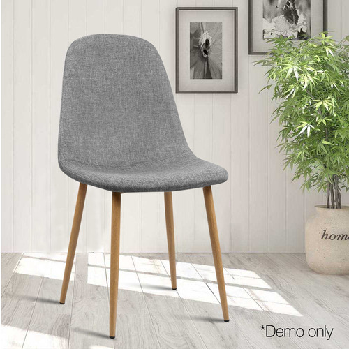DwellHome Light Grey Dolores Upholstered Dining Chairs & Reviews