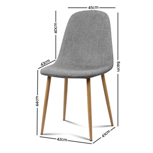DwellHome Light Grey Dolores Upholstered Dining Chairs & Reviews