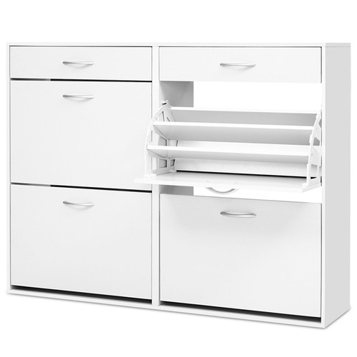 Dwellhome White Marva Shoe Cabinet Reviews Temple Webster