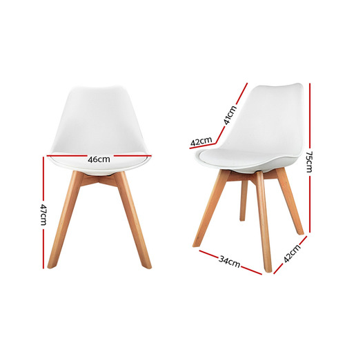 DwellHome Eames Eiffel Replica Faux Leather Dining Chairs & Reviews ...