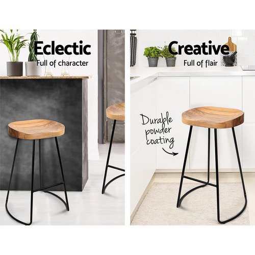 Dwell Home 75cm Industrial Moulded Backless Barstools