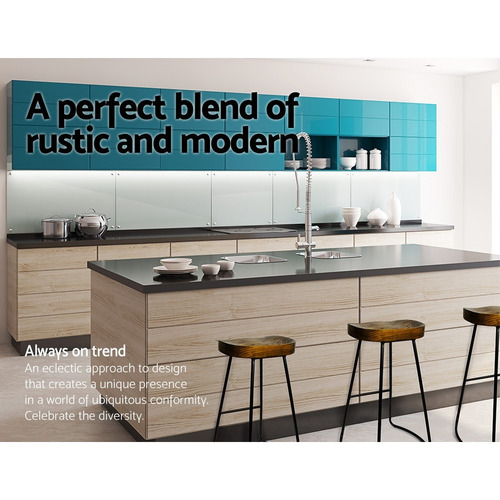 Dwell Home 75cm Industrial Moulded Backless Barstools