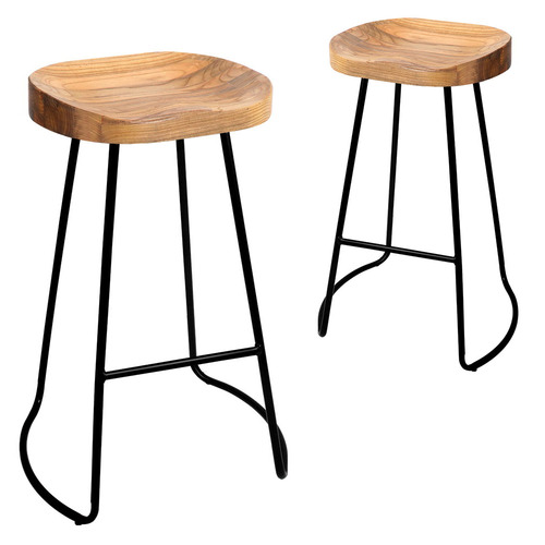 Dwell Home 75cm Industrial Moulded Backless Barstools