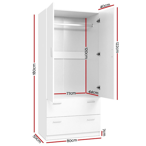 Moreira 2 Door Wardrobe | Temple & Webster