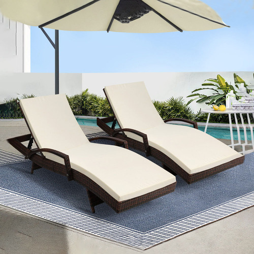 Noa PE Wicker Sun Lounges
