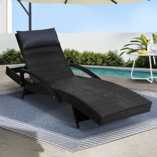 Dwell Home Powell PE Wicker Sun Lounge | Temple & Webster