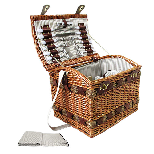 Dwell Home 4 Person Senad Willow Picnic Basket Temple & ster