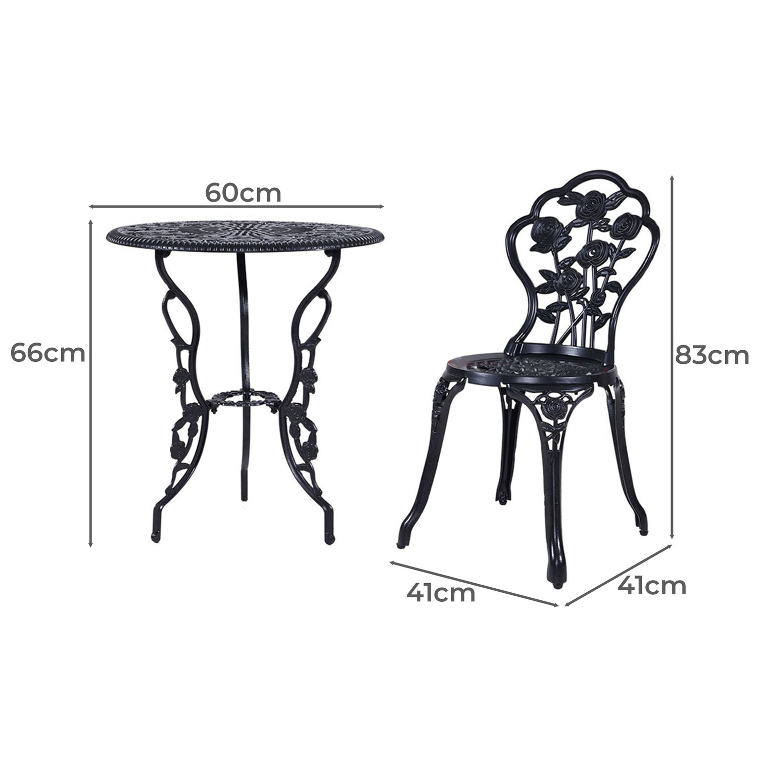 3 Seater Rosa Outdoor Bistro Set