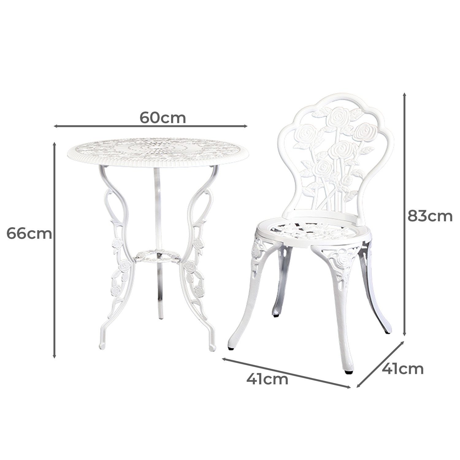 3 Seater Rosa Outdoor Bistro Set