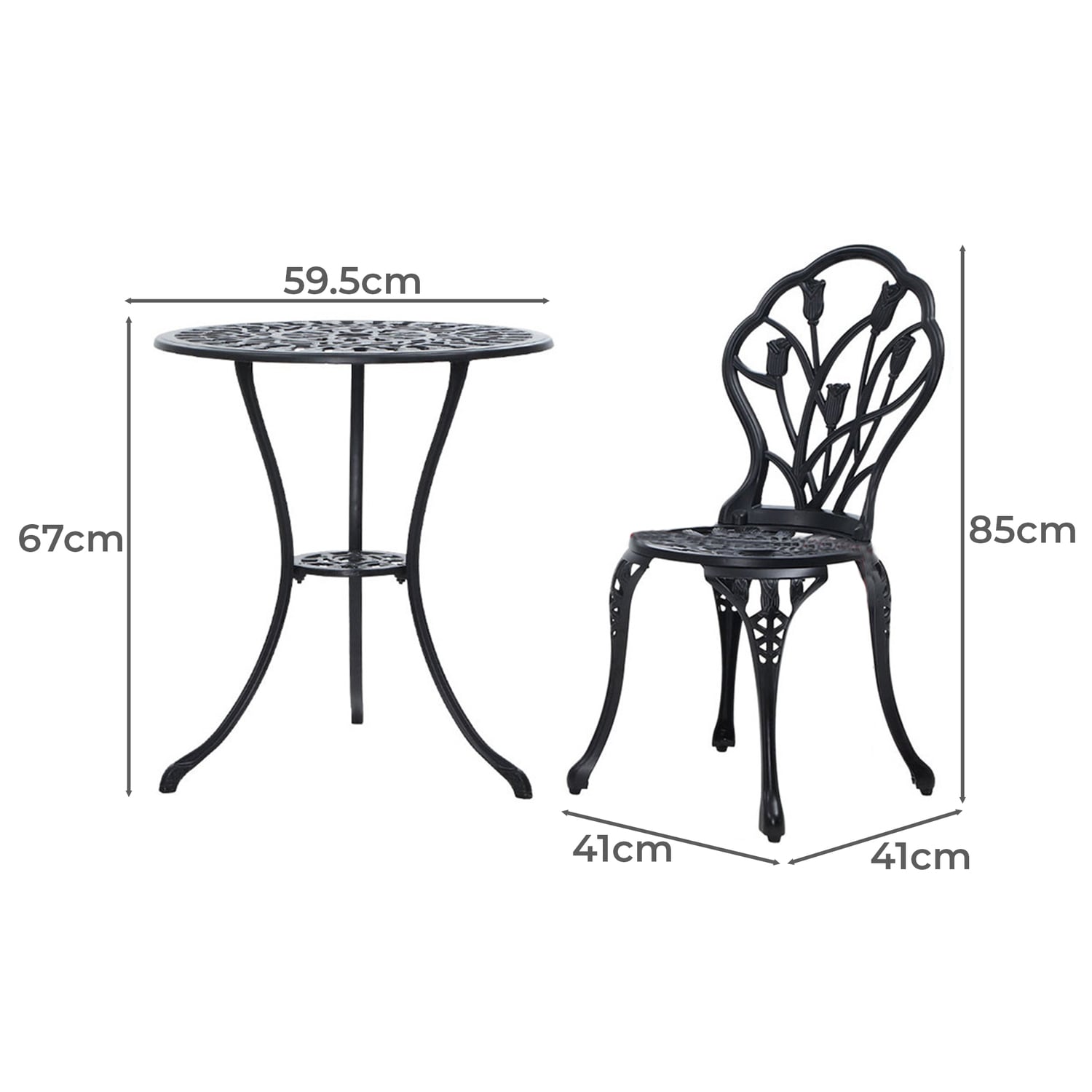 3 Seater Dejan Outdoor Bistro Set