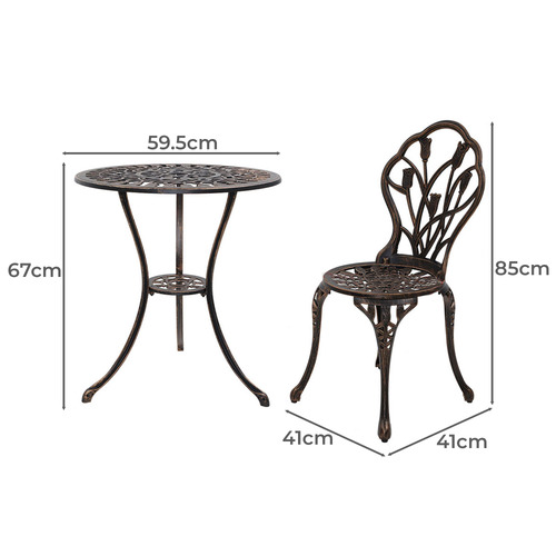 Dwell Home 2 Seater Dejan Outdoor Bistro Set Temple & ster