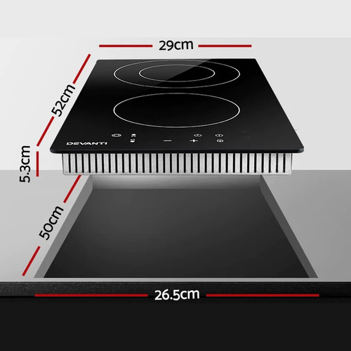 Devanti 2 Burner Ceramic Electric Cooktop