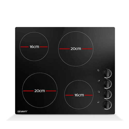 Devanti 4 Burner Ceramic Electric Cooktop