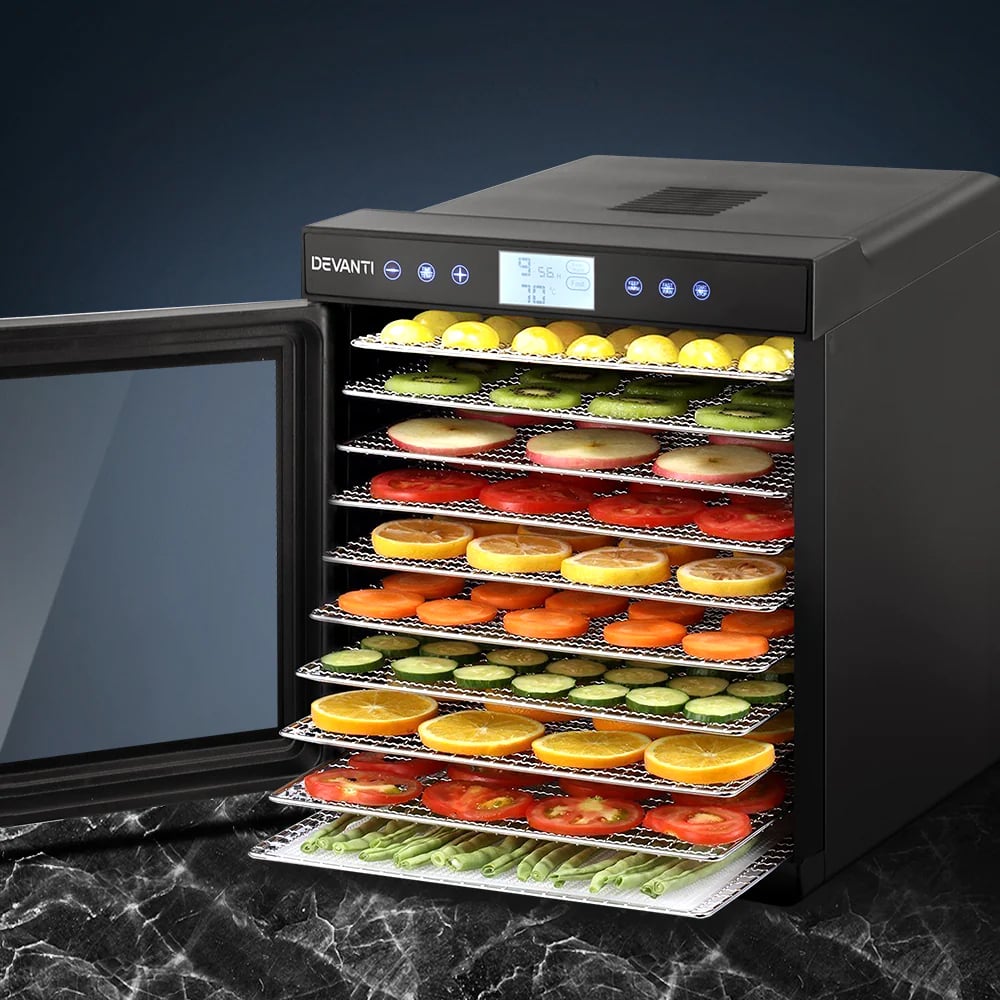 Black Devanti 10 Tray Food Dehydrator