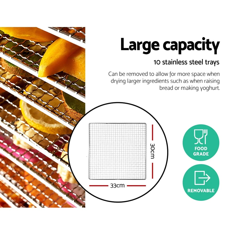 Black Devanti 10 Tray Food Dehydrator