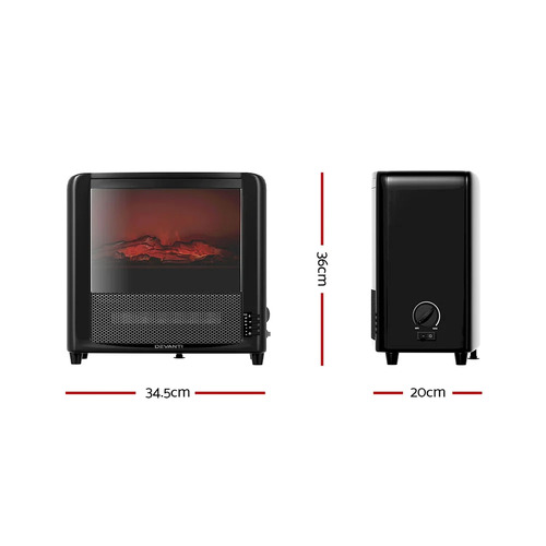 Dwell Home Devanti Portable Electric Fireplace Heater Temple