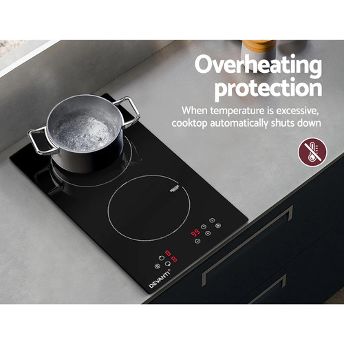 Devanti 2 Burner Electric Induction Cooktop Temple & Webster