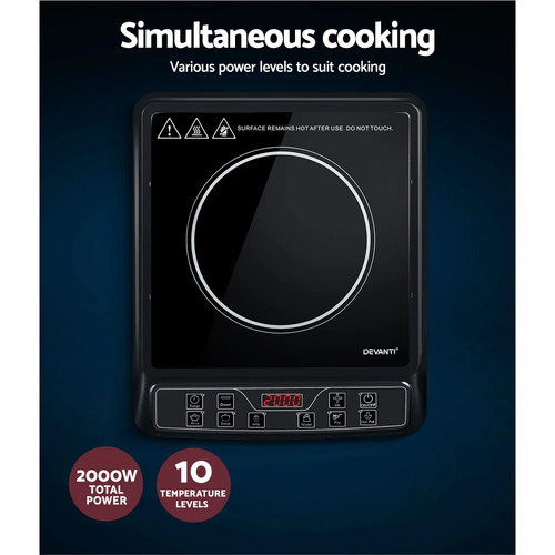 Devanti Portable Induction Cooktop Temple & ster