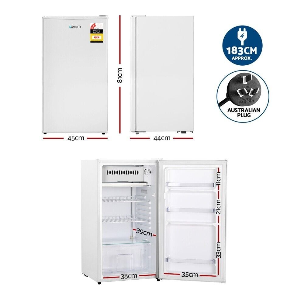 95L Devanti Bar Fridge