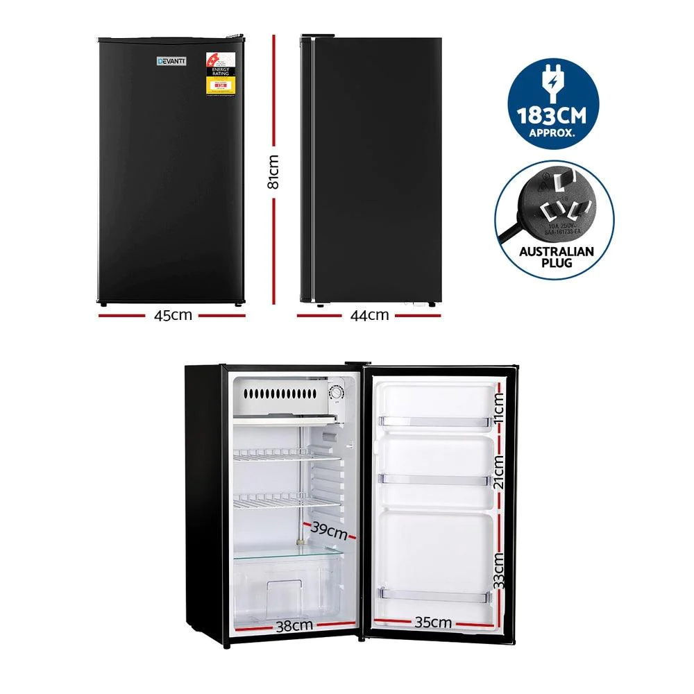 95L Devanti Bar Fridge