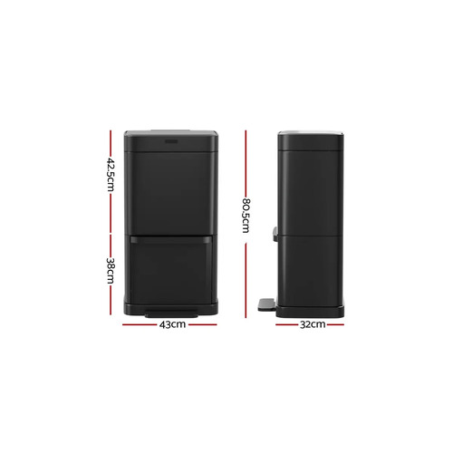 Devanti 70L Dual Rubbish Bin