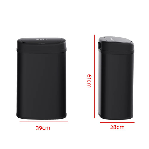 Devanti 50L Motion Sensor Rubbish Bin