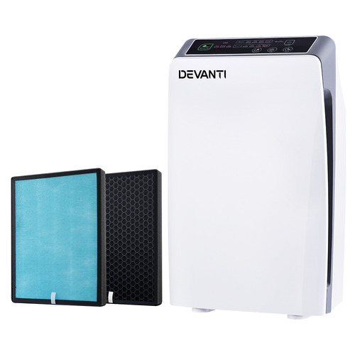 52cm Devanti Air Purifier with Replacement Filter Temple & ster