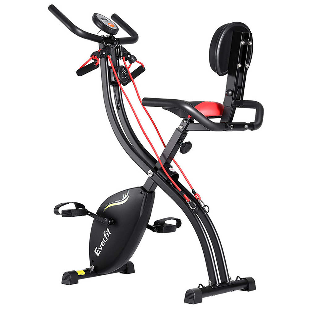 Meline Foldable Exercise Bike with Resistance Rope