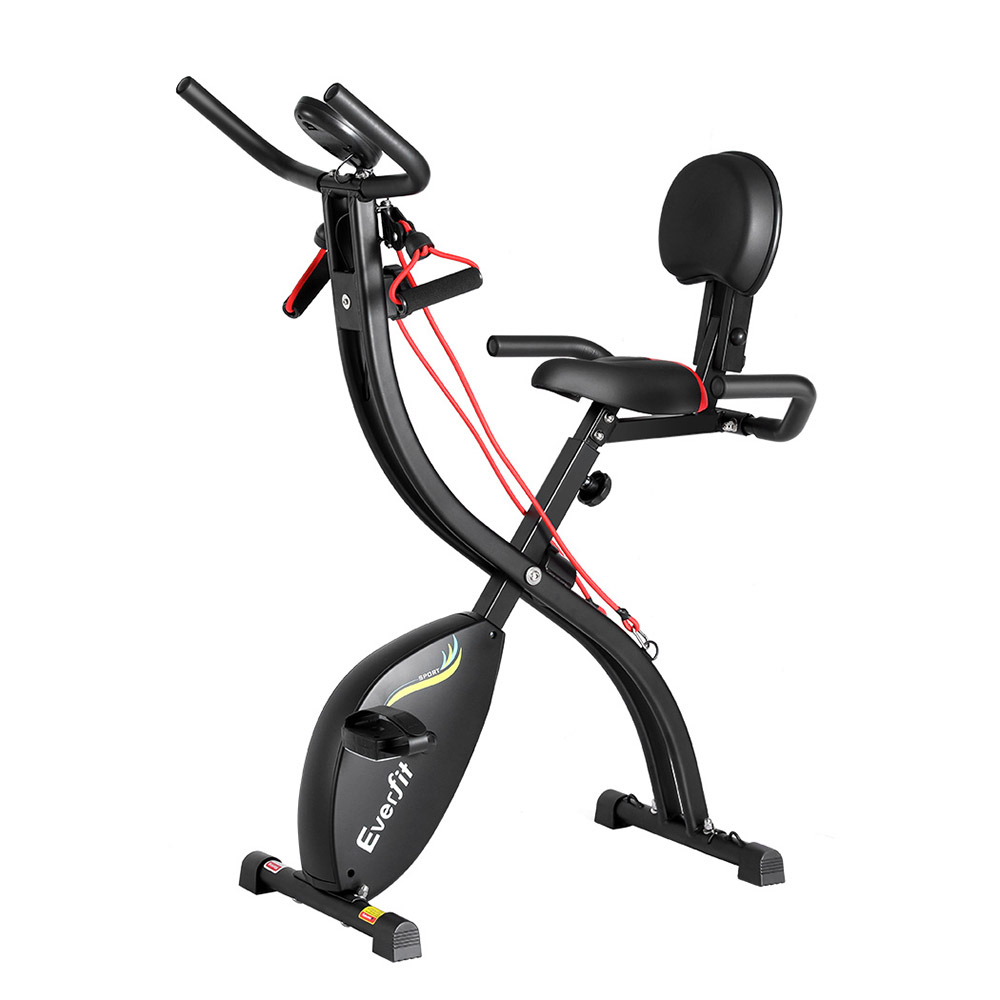 Meline Foldable Exercise Bike with Resistance Rope