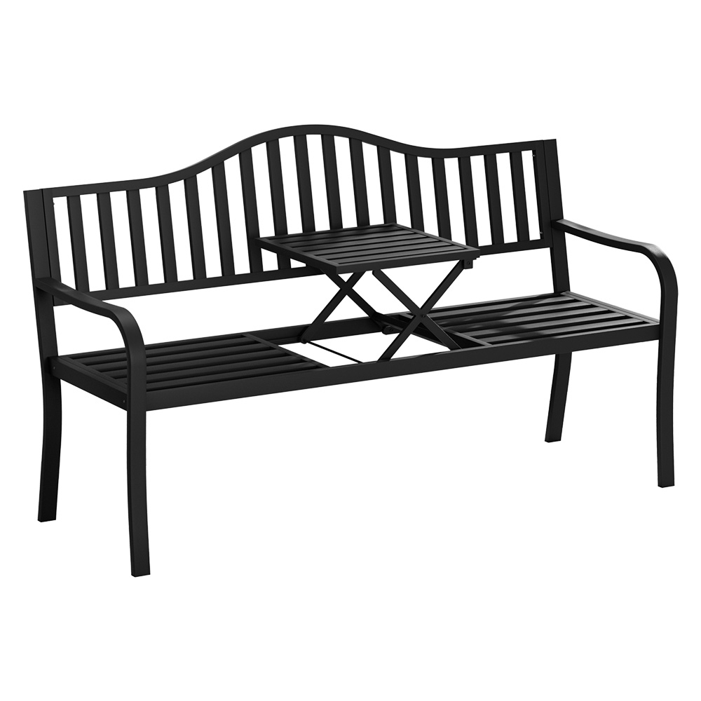 3 Seater Hunter Garden Bench with Foldable Centre Table