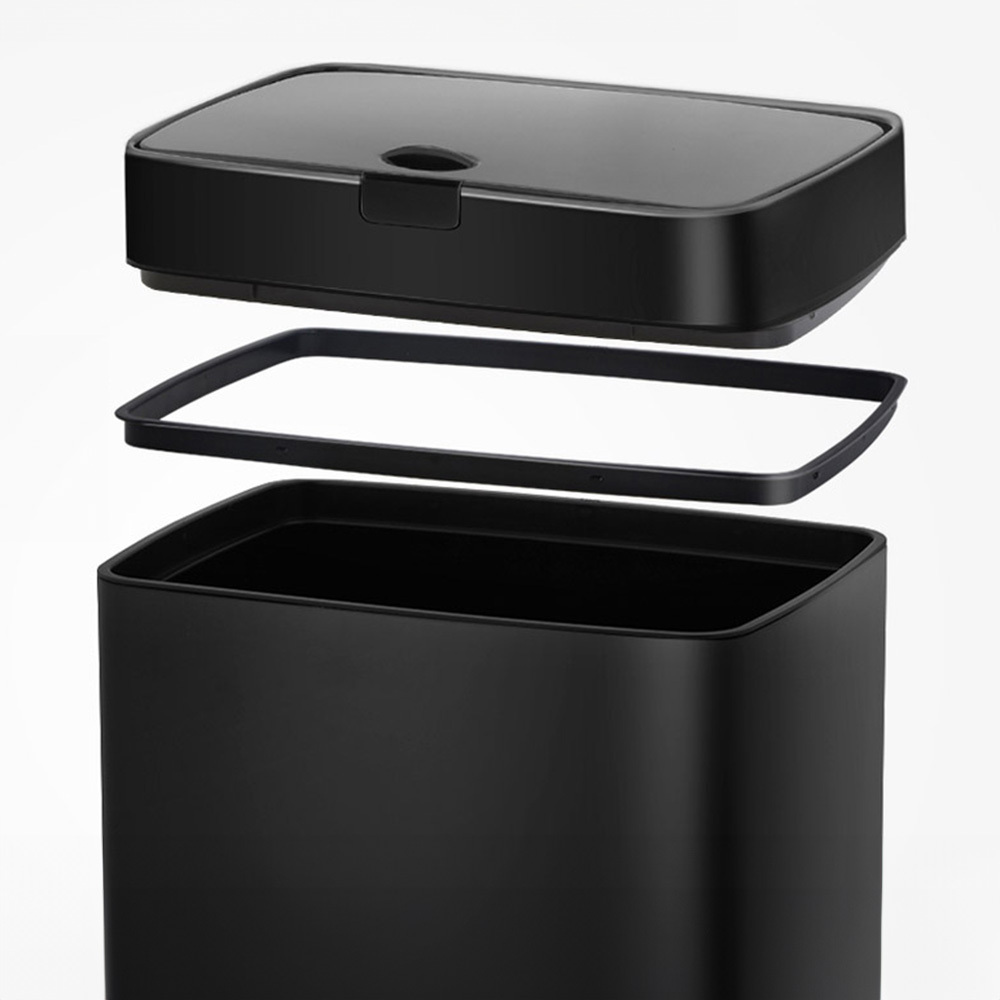 45L Black Devanti Motion Sensor Rubbish Bin