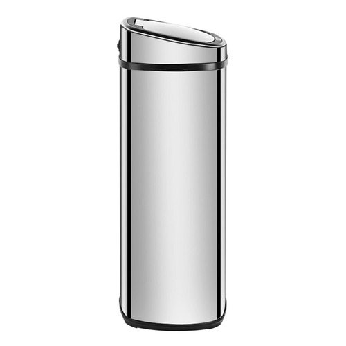 68L Silver Devanti Motion Sensor Rubbish Bin Temple & ster
