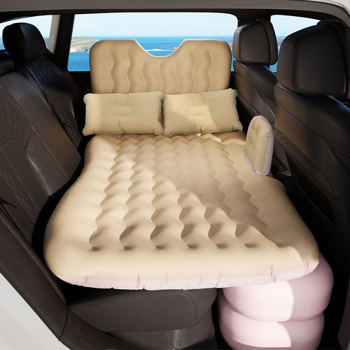 Beige Maurice Car Back Seat Air Bed with Foot Piers
