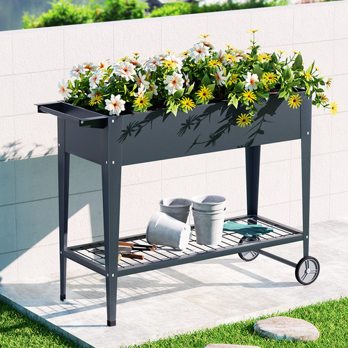 Nichols Steel Garden Bed with Wheels
