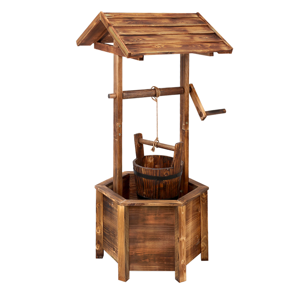 Pollyanna Wishing Well Fir Wood Garden Ornament