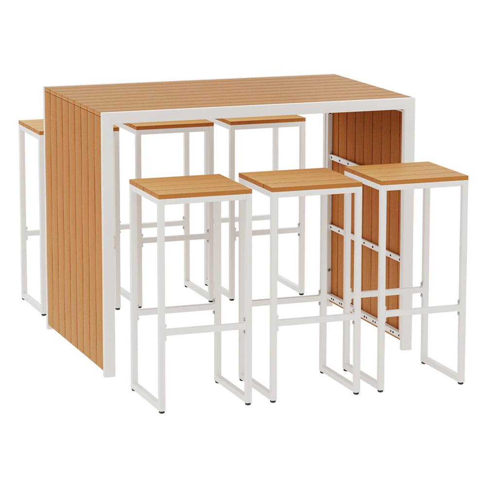 6 Seater Corleone Outdoor Bar Table & Stool Set