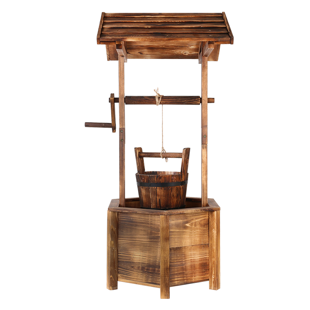 Pollyanna Wishing Well Fir Wood Garden Ornament