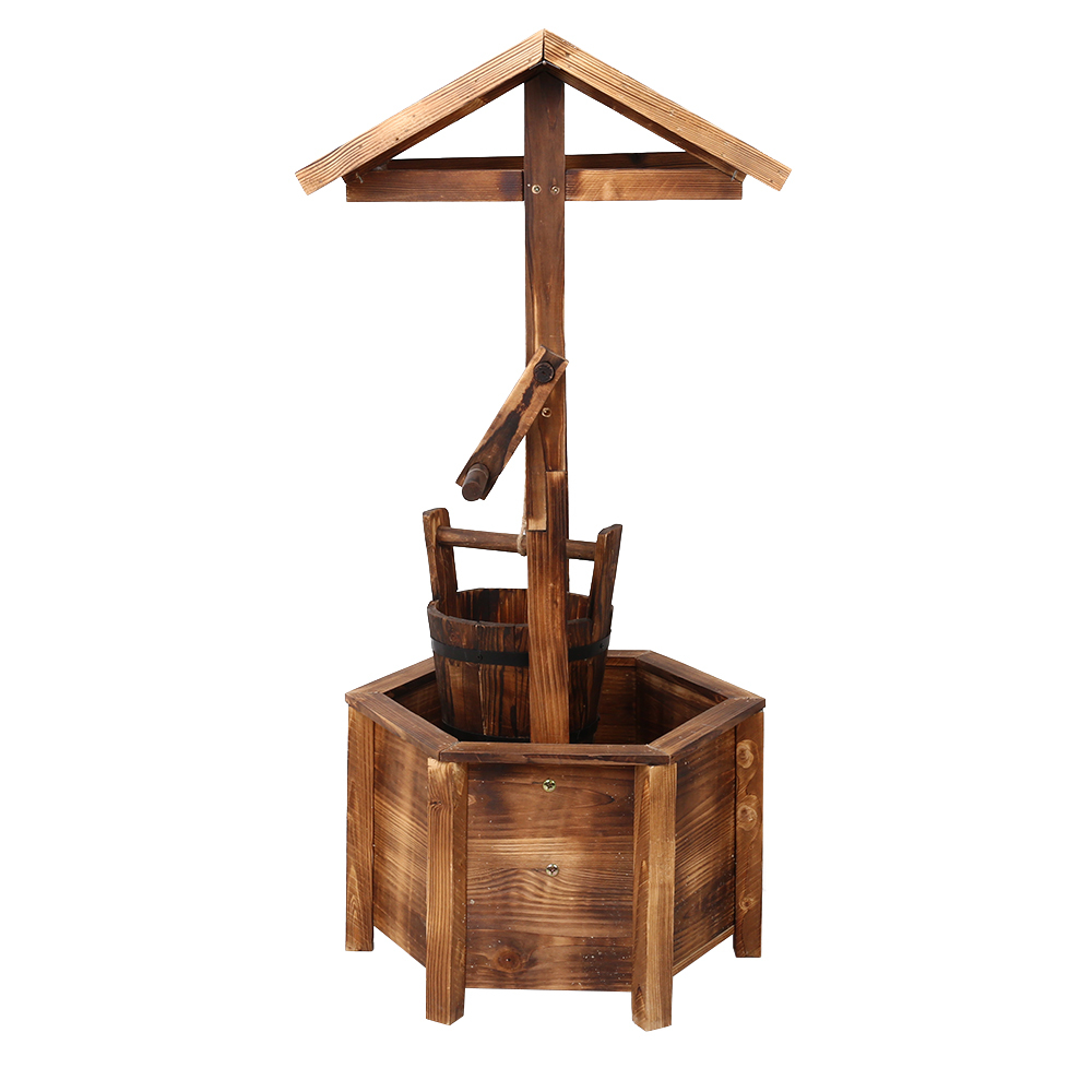 Pollyanna Wishing Well Fir Wood Garden Ornament