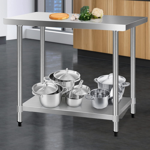 Dwell Home Cefito 304 Stainless Steel Kitchen Prep Table | Temple & Webster