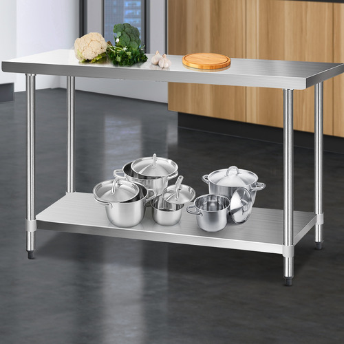 Dwell Home Cefito 304 Stainless Steel Kitchen Prep Table | Temple & Webster